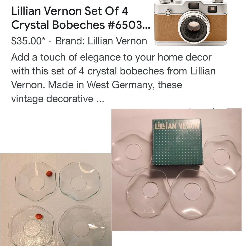 Clear Crystal Bobeches Set